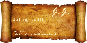 Juliny Judit névjegykártya
